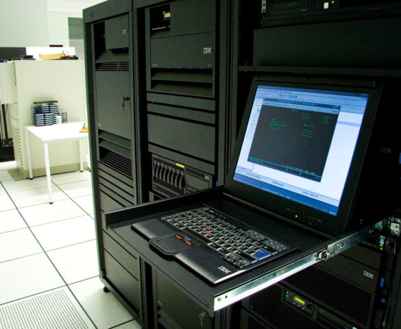 IBM AS400 mainframe with console IBM AS400 mainframe with console