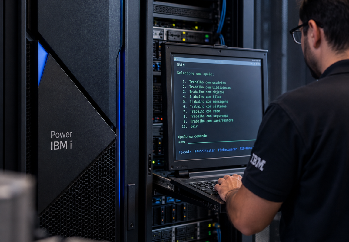 Servidores representando a replicação de dados IBM i entre ambientes